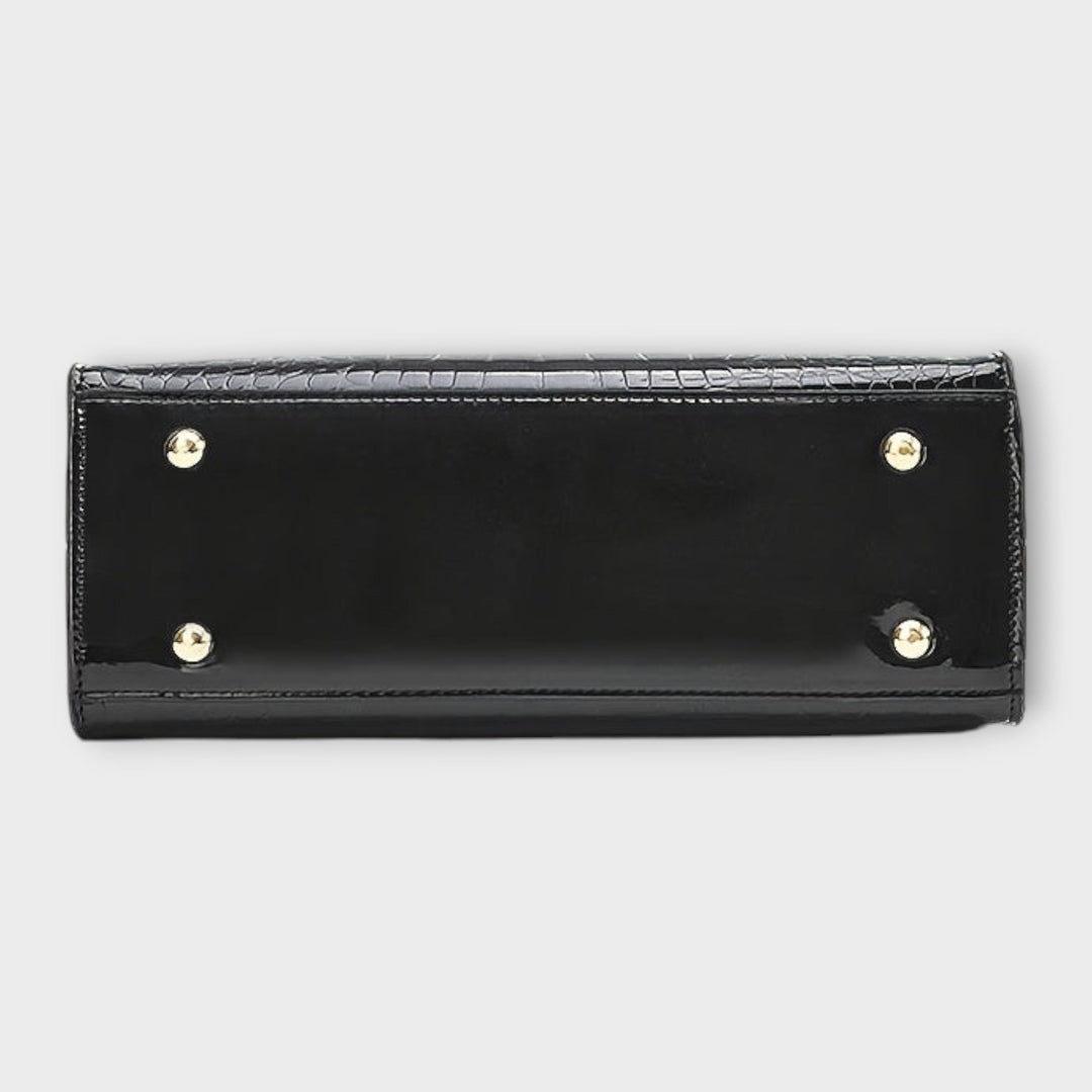 Eline - Lesklý krokodýlí vzor kabelka