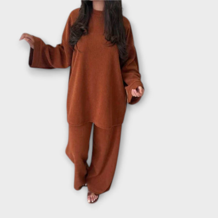 Oversized set - Žebrovaný styl